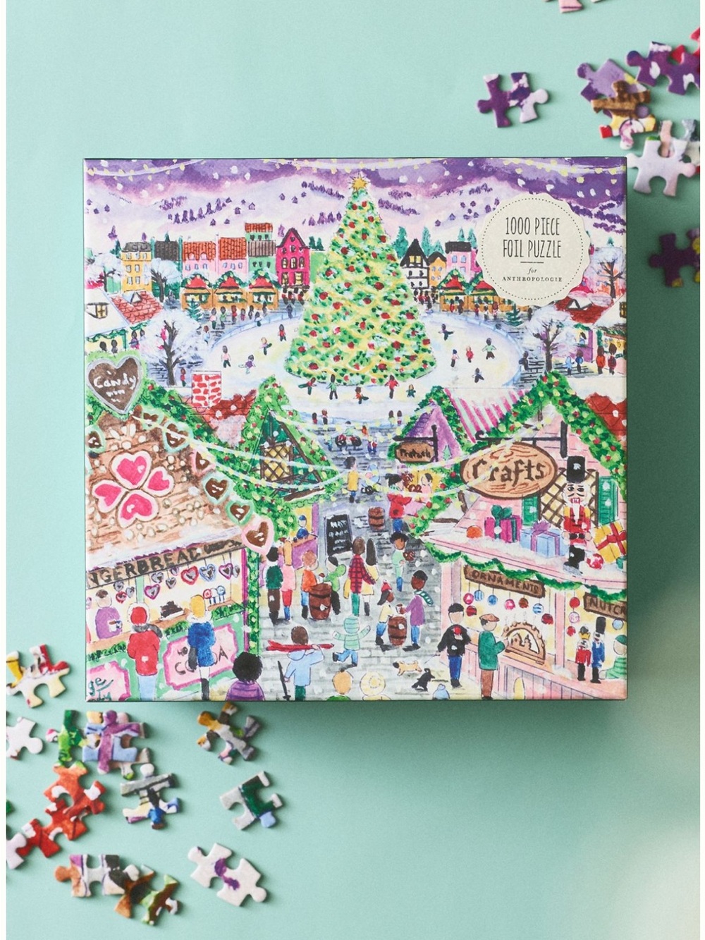 ANTHROPOLOGIE➕NWT Holiday Village Market Puzzle